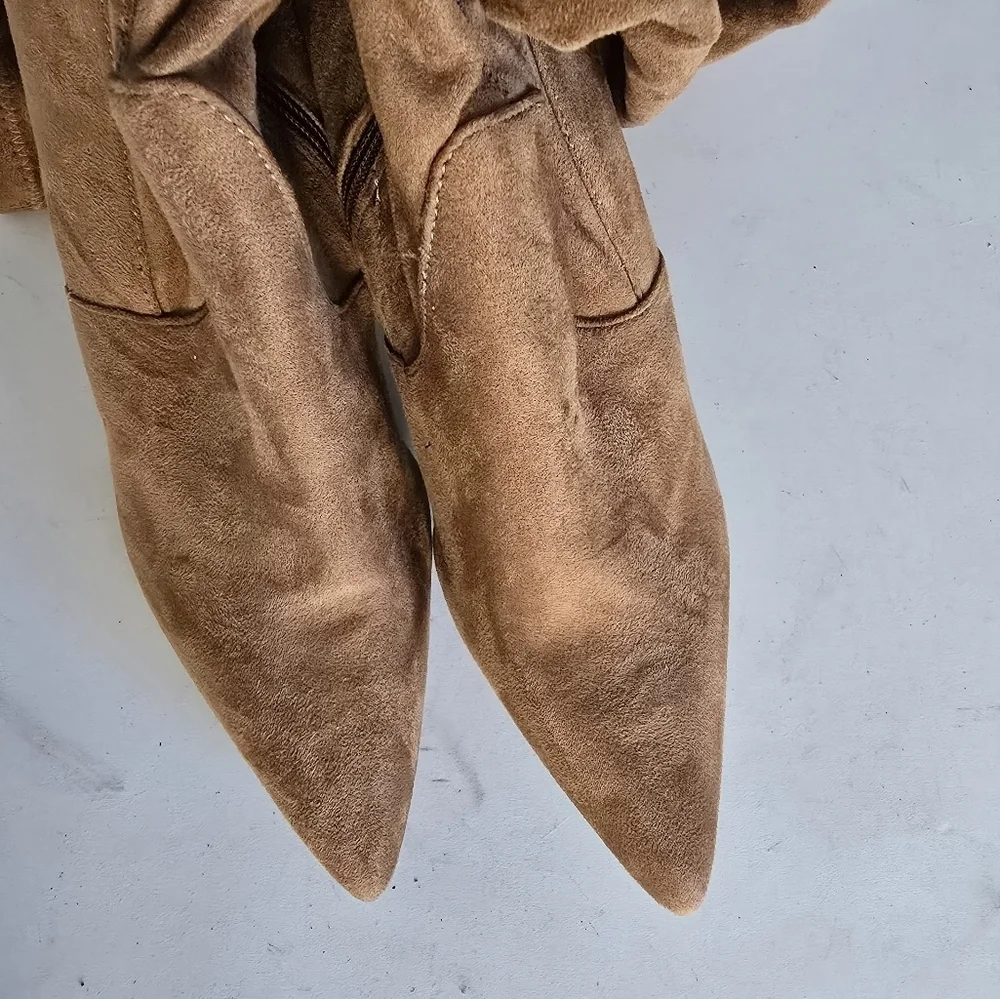Steve Madden Over The Knee Suede Boots Womens 9.5M Jacoby Brown New